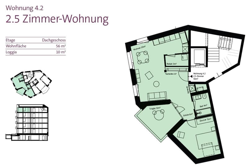Grundrissplan Wohnung
