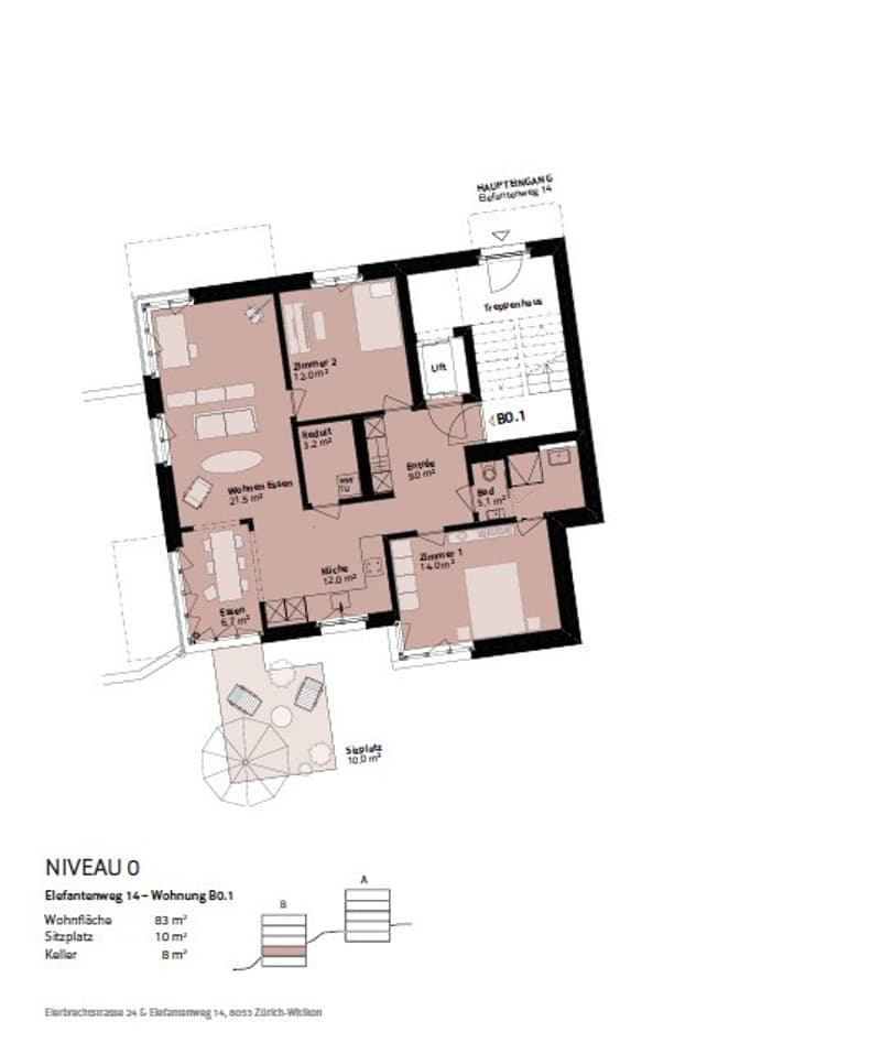 Wohnen im Grünen Moderne 3.5-Zimmerwohnung in Zürich-Witikon (8)