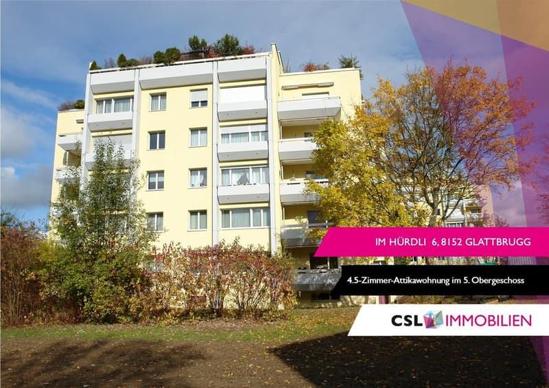 Appartamento attico attraente di 4,5 locali al 5° piano a Glattbrugg (1)
