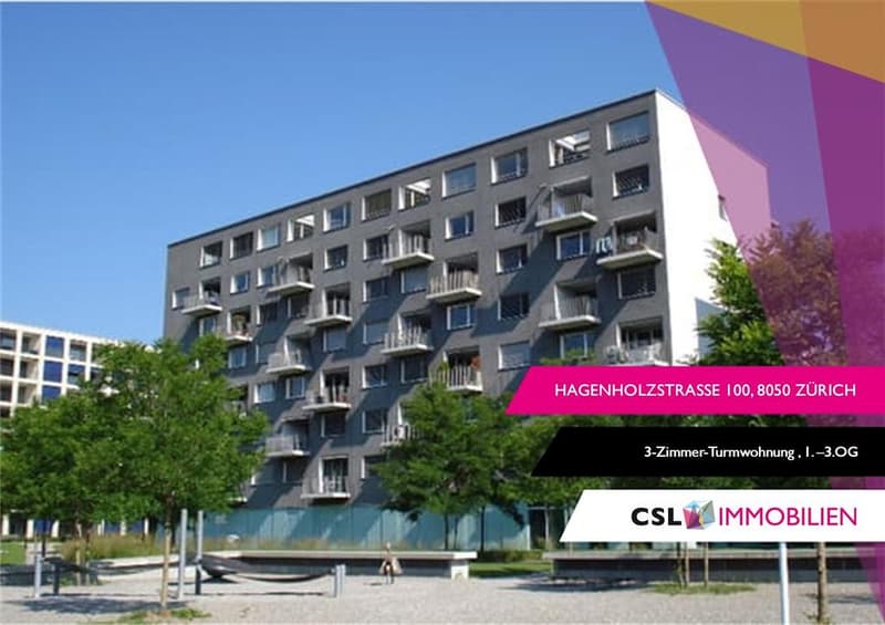 Charmante 3-Zimmer-Turmwohnung in Zürich Oerlikon (1)