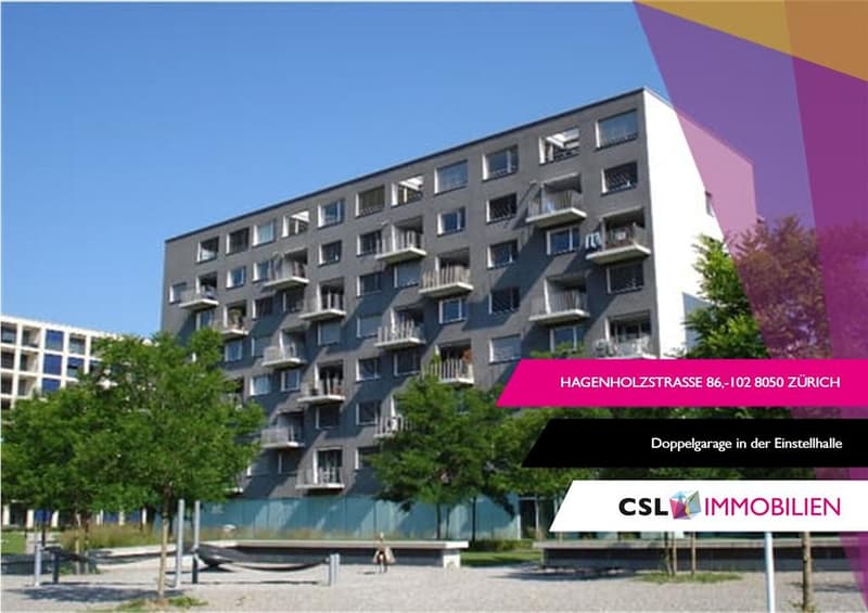 Doppelgarage zu vermieten - Hagenholzstrasse 86-102, 8050 Zürich (1)