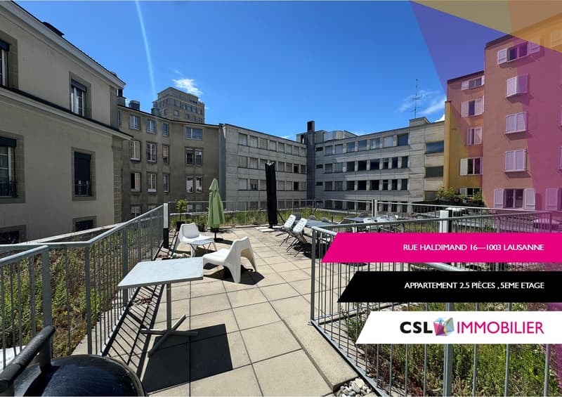 Appartement lumineux de 2.5 pièces avec balcon au cœur de Lausanne (1)