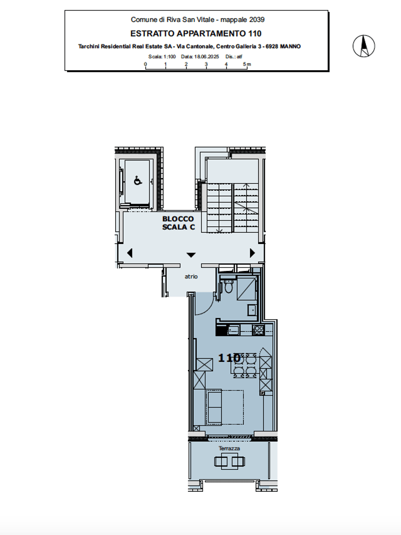 1 bedroom apartment with living room, kitchen, bathroom, and balcony