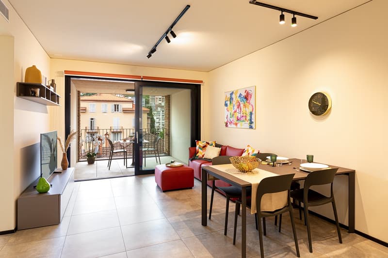 LUGANO CENTRO - AFFITTASI APPARTAMENTO ARREDATO 2.5 LOCALI CON TERRAZZO (rif. 103) (1)