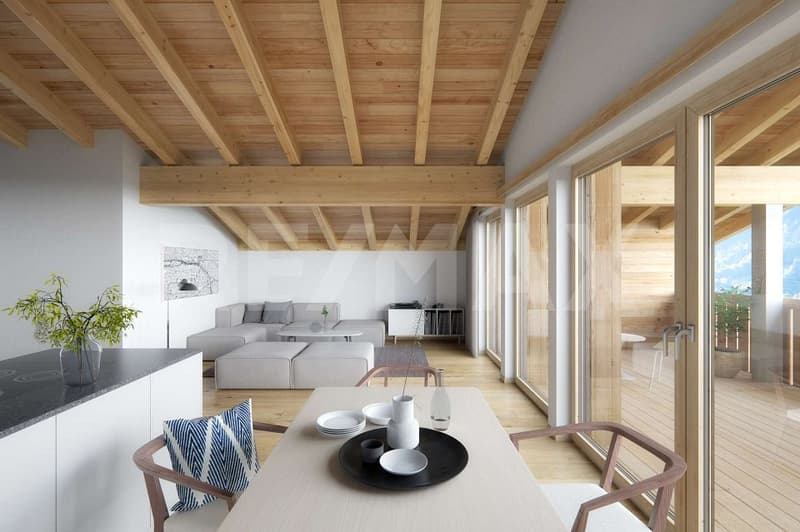 Haut confort de vie grâce à un bâtiment neuf économe en énergie : appartement de 4½ pièces en mansarde B9 au dernier étage (6)