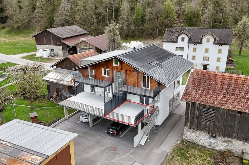 Appartement 3½ pièces n° 3 avec grand balcon au 1er étage en tant que résidence secondaire (2)