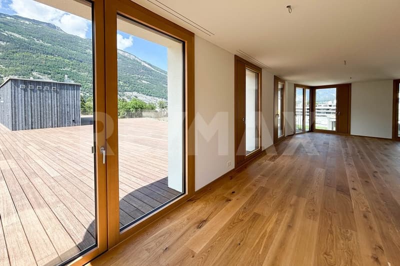 Appartement 6½ pièces au dernier étage, avec terrasse de 400m². (8)