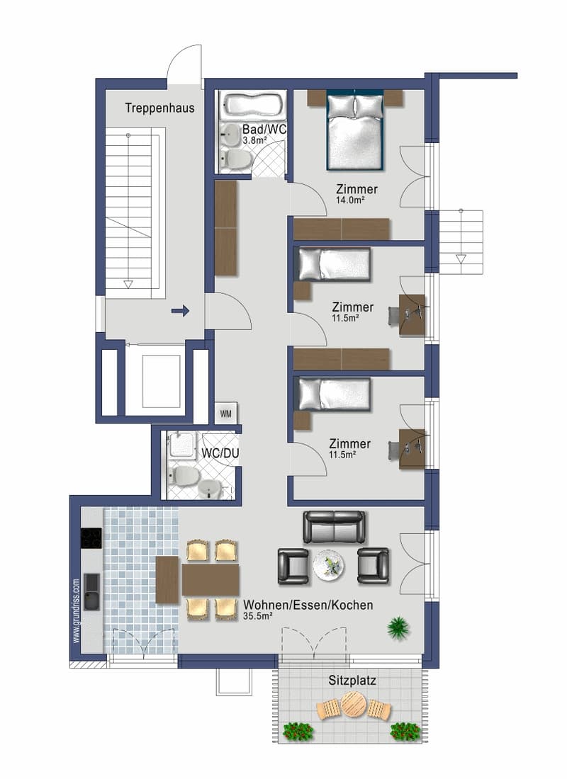 Appartement 4,5 pièces avec tour de buanderie privée (11)