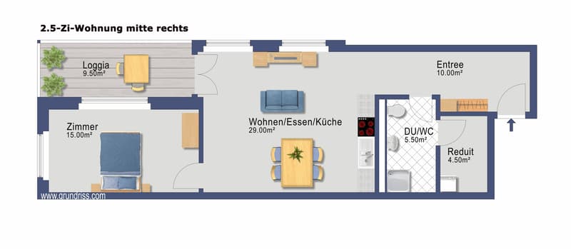 2.5 Zimmer Wohnung an der Zürcherstrasse 108 in Neuenhof (9)