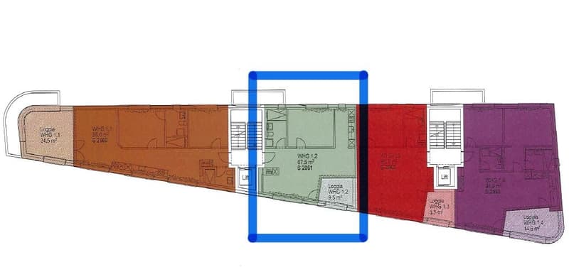 living room, kitchen, 2 bedrooms, 2 bathrooms, balcony