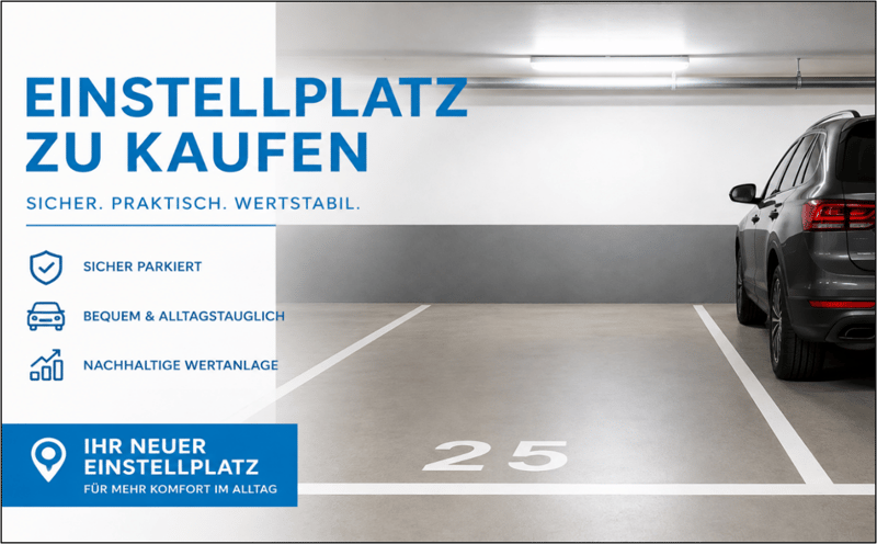 Grosszügige Tiefgaragenplätze zu verkaufen