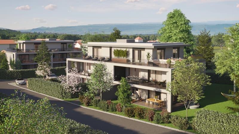 À Vendre Attique 5 pièces sur plan à Veyrier Terrasse de 140 m² (1)