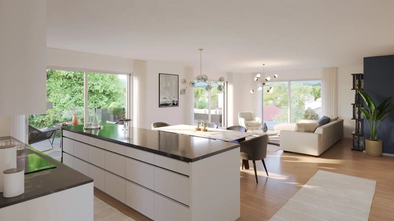 À Vendre Attique 5 pièces sur plan à Veyrier Terrasse de 140 m² (3)