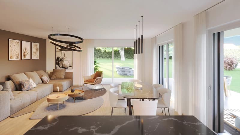 À Vendre Attique 5 pièces sur plan à Veyrier Terrasse de 140 m² (4)