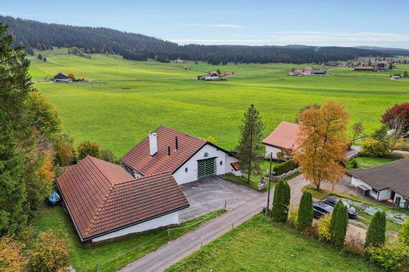 Authentisches Neuenburger Bauernhaus am Rande von Feldern (1)