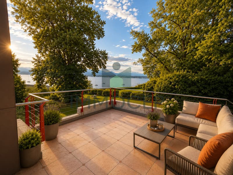 Propriété d'architecte à rénover à Versoix avec accès privé au lac (4)
