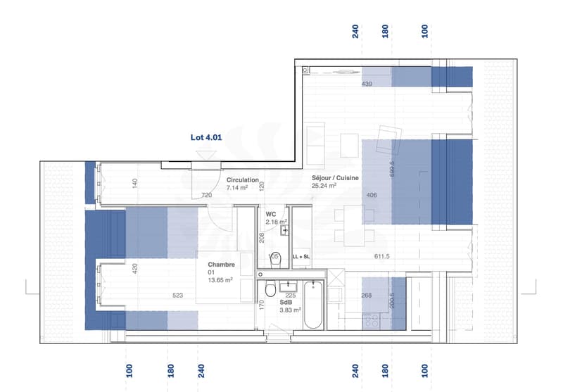 3-room apartment on the 2nd floor in the promotion 11, Route des Jurêts in Choulex (6)