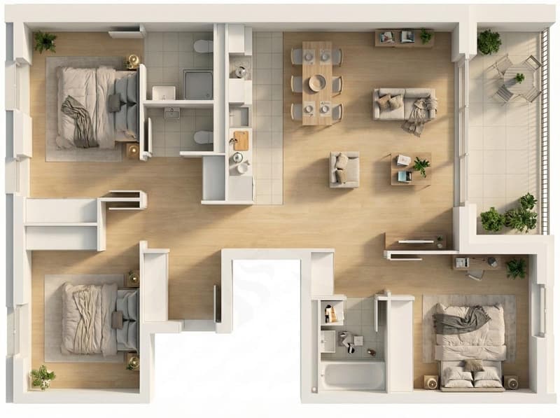 Appartement 5P im 1. Stock, 11, route des Jurêts in Choulex (2)