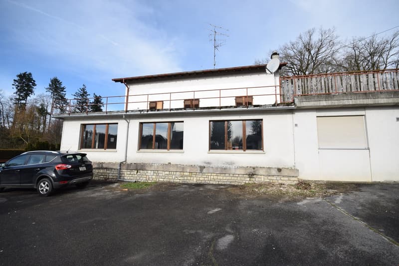 For sale: 2 apartments, 1 restaurant, 1 warehouse and large parking. (1)