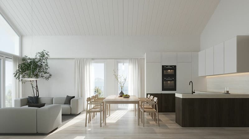 Grand appartement mansardé de 2.5 pièces au coeur de Moiry (8)