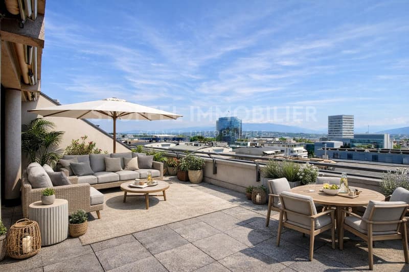 Rare attic with breathtaking view and pool in Petit-Saconnex - Exclusive (2)