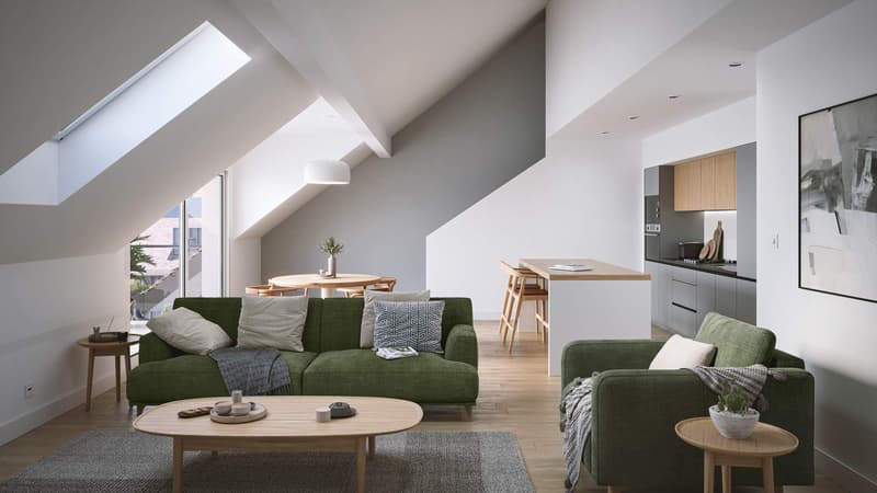 Nouvelle promotion "Harmonia" à Romanel-sur-Lausanne - Appartements de 3.5 pièces dans les combles en duplex neufs à vendre dès CHF 1'080'000.- (2)