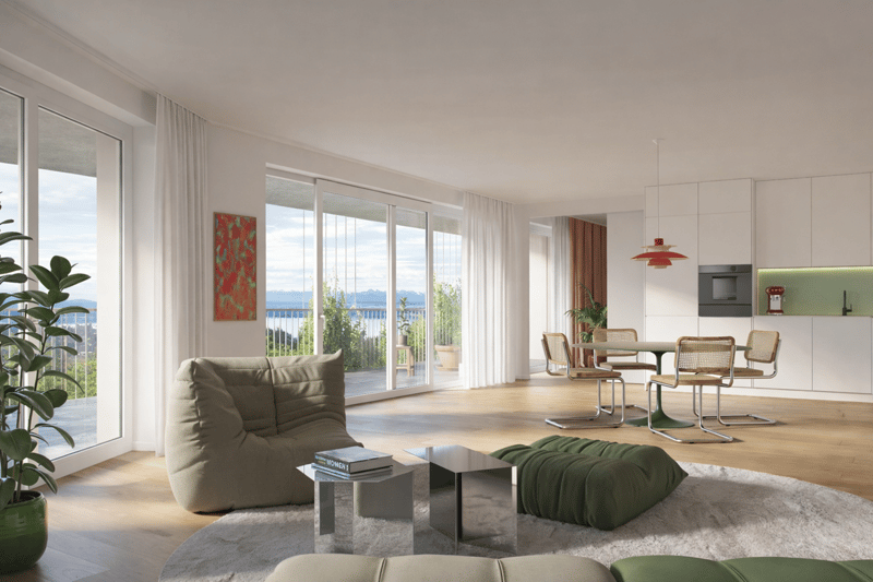 New project in St-Blaise - 4.5 rooms with lake view (2)