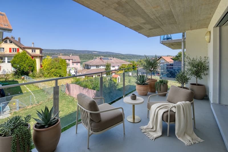 Bel appartement traversant de 3.5 pièces avec échappée lac (9)