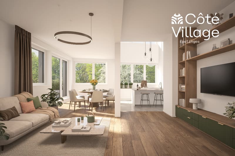 Côté village - Villa A2 - Villa mitoyenne neuve de 5.5 pièces (5)