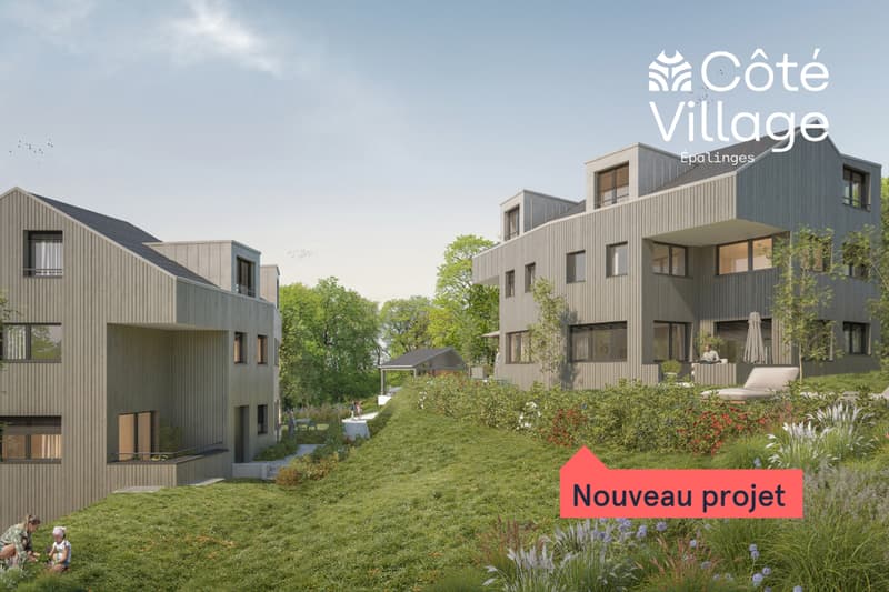 Côté village - Villa B1 - Villa mitoyenne neuve de 6.5 pièces (1)