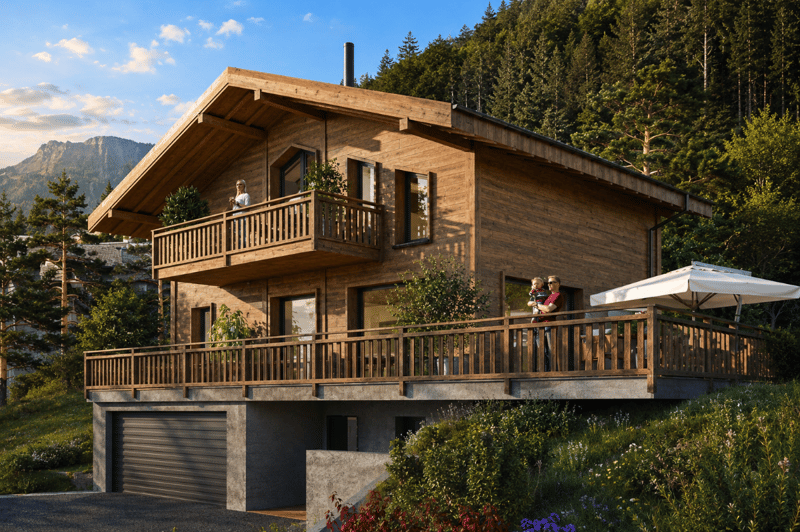 New and contemporary chalet in a green setting (1)