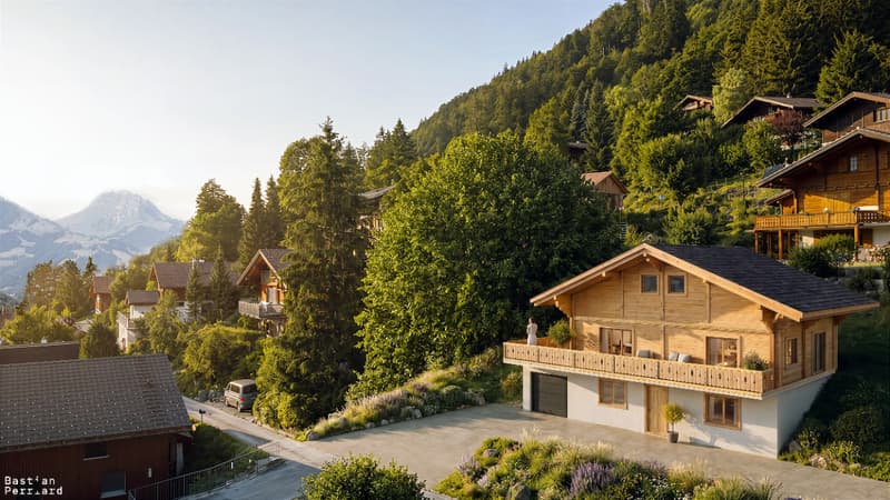 Opportunità esclusiva: chalet nuovo in tronchi con vista aperta (2)