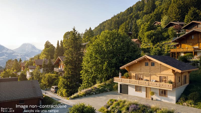 Opportunité exclusive : chalet neuf en madrier avec vue dégagée (2)