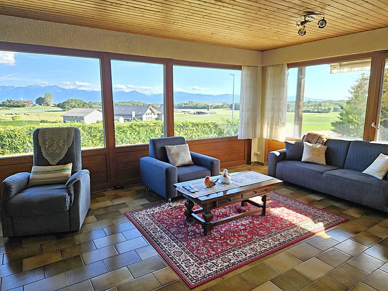 Villa individuelle avec magnifique dégagement sur la campagne et les Alpes (8)