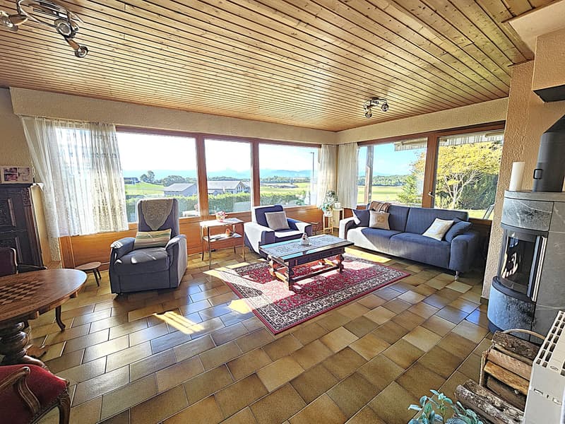 Villa individuelle avec magnifique dégagement sur la campagne et les Alpes (9)