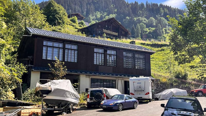 Industriehalle, ehemalige Sägemühle am Col des Mosses! (1)