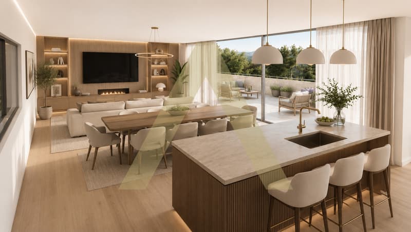 Nouvel appartement contemporain en attique sur plan (2)