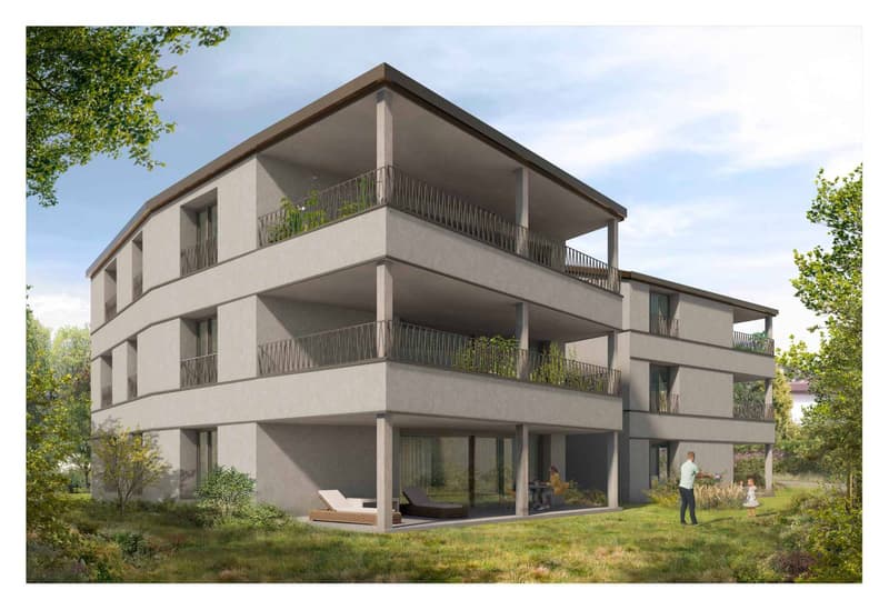 Appartement de 2.5 pièces au rez avec terrasse et jardin à vendre à Posieux (2)
