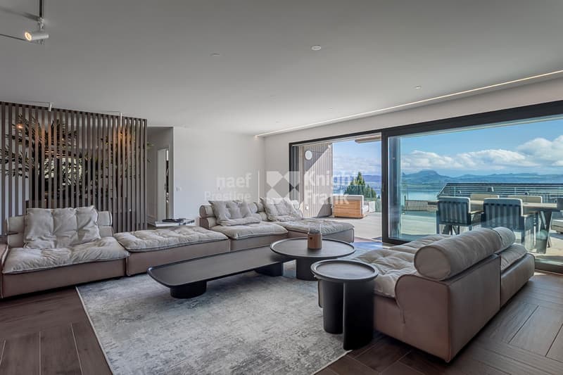 Magnificent 4.5-room attic apartment with breathtaking views of Lake Morat for sale in Lugnorre (4)