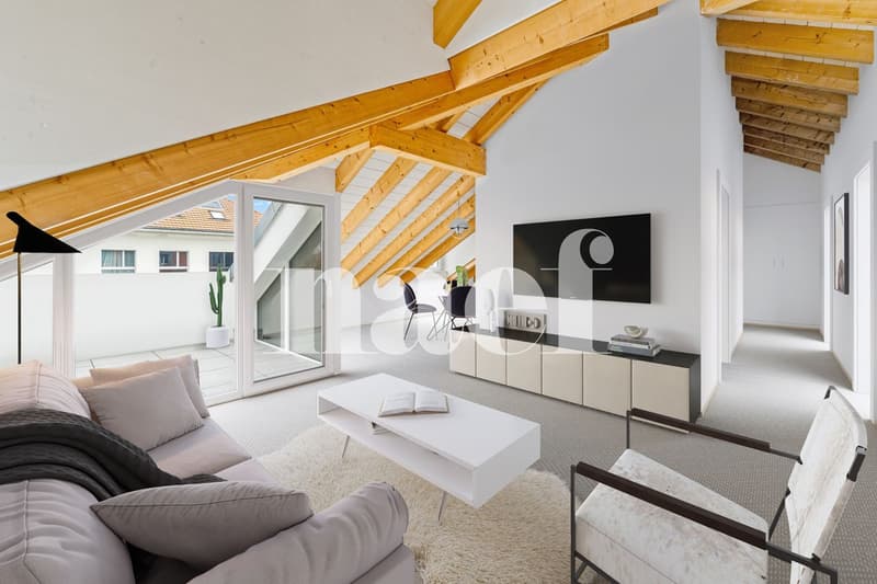 Beautiful 3.5-room apartment with balcony on the top floor for sale in Vully-le-Lac (1)