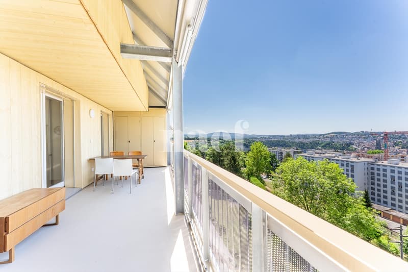 Wohnung mit 5 Zimmern im letzten Stock mit außergewöhnlichem Ausblick in Fribourg zum Verkauf (9)