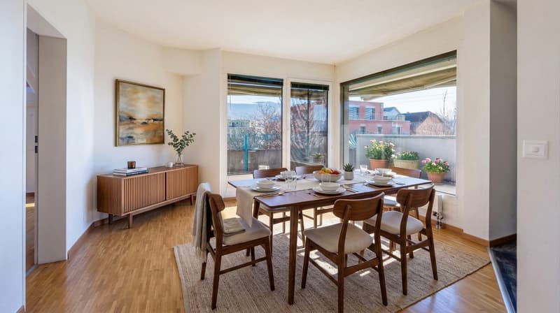 Salle à manger attenante à la cuisine