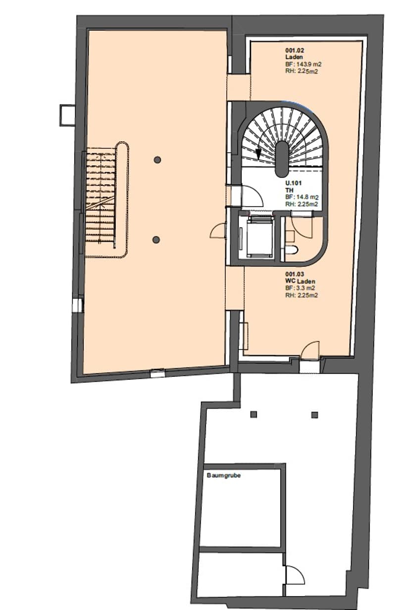 Grundriss 1. UG