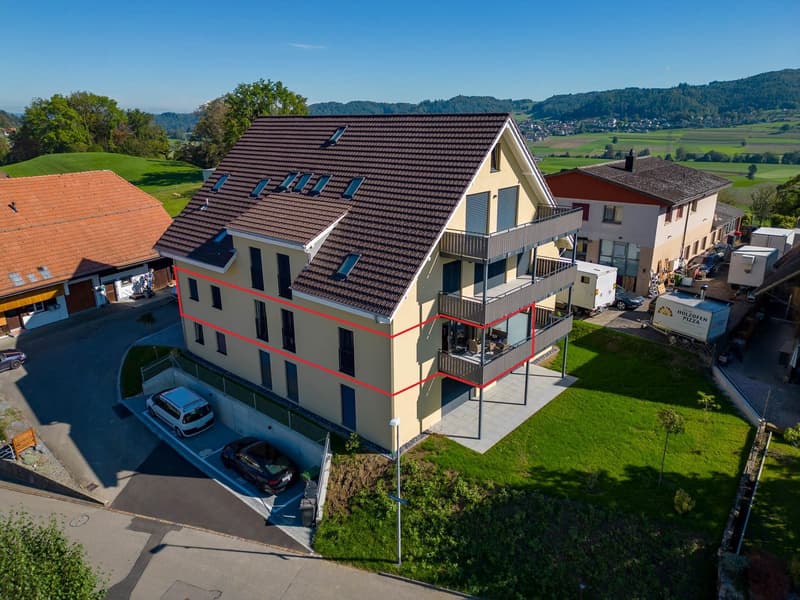 First-class, almost new apartment for rent in beautiful Reitnau (8)