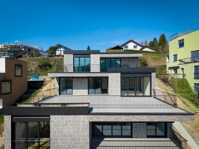 Appartement de terrasse exclusif et de haute qualité de 4,5 pièces - Votre domicile de rêve avec vue partielle sur le lac à Uerikon (2)