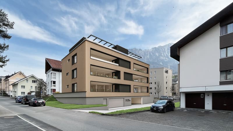 Neubau Mehrfamilienhaus:  4.5 - Zimmerwohnung mit hohem Ausbaustandart in der wunderschönen Seegemeinde Buochs zu verkaufen (1)