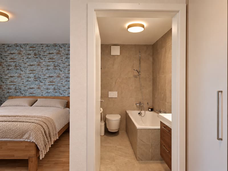 Schlafzimmer mit Bad en Suite