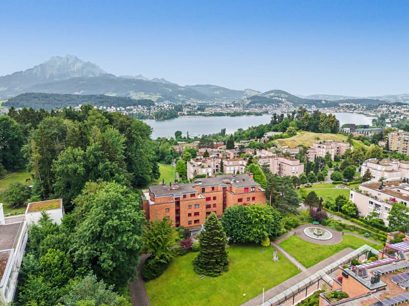 City-near living comfort with balcony, chimney & view of the green (1)