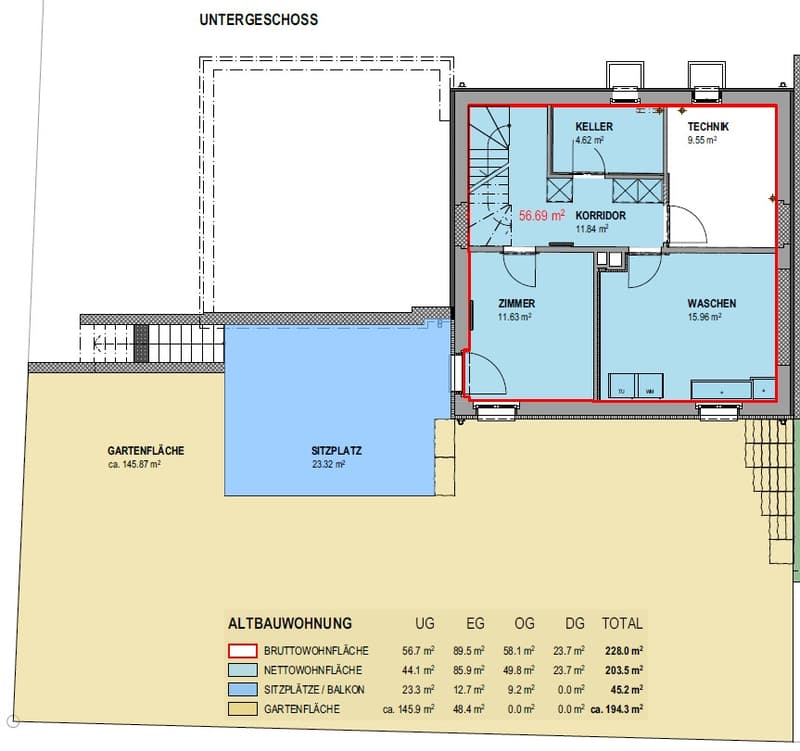 Grundriss Untergeschoss