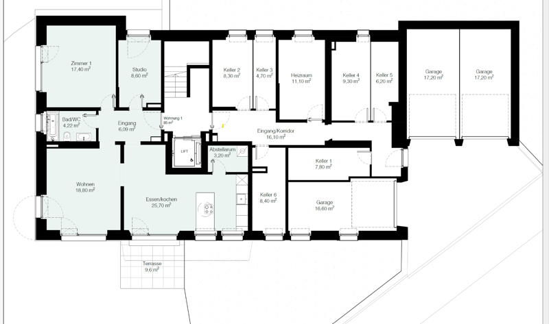Exclusive 3.5-4.0-room basement apartment with private garden (3)